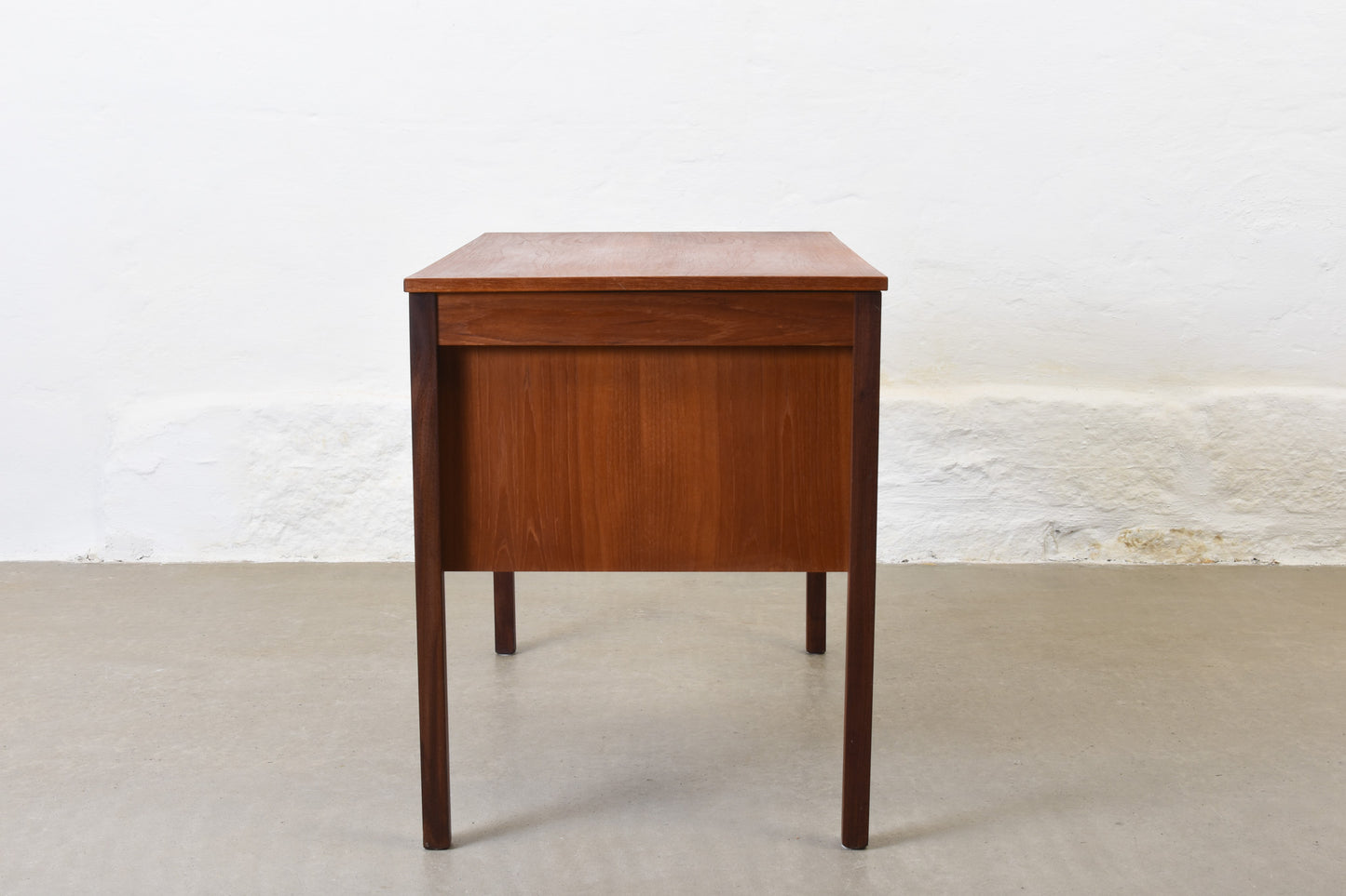 1960s single pedestal desk in teak