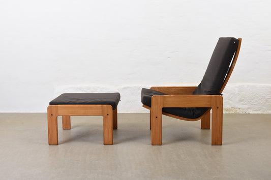 1970s lounger + ottoman by Yngve Ekström