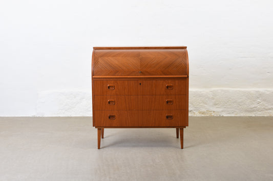 1960s roll-top secretary in teak by Egon Ostergaard