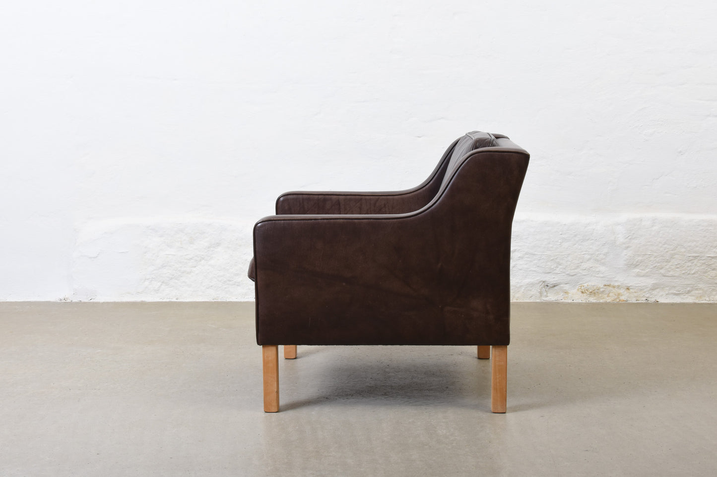 Vintage leather lounger by Mogens Hansen