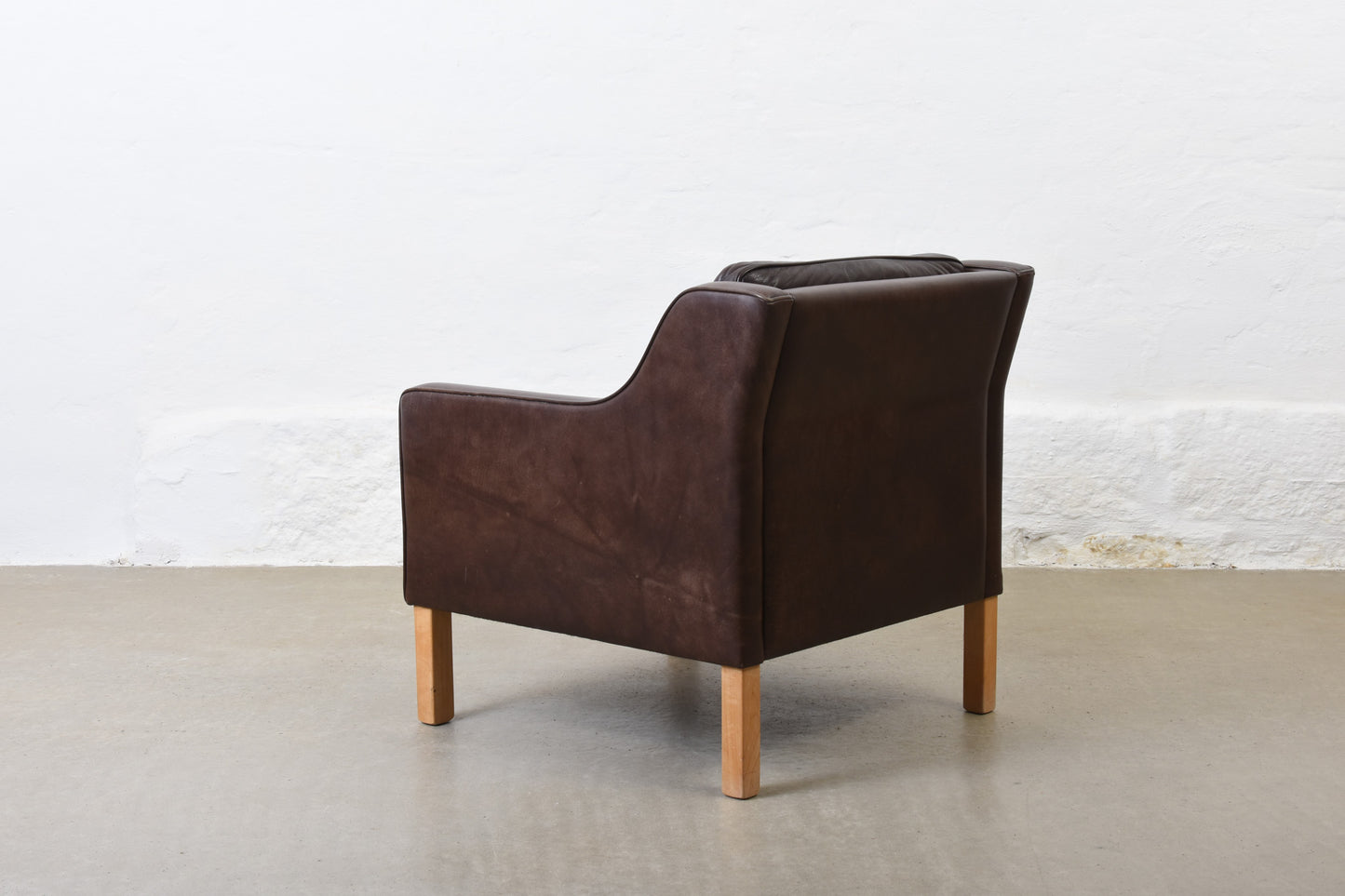 Vintage leather lounger by Mogens Hansen