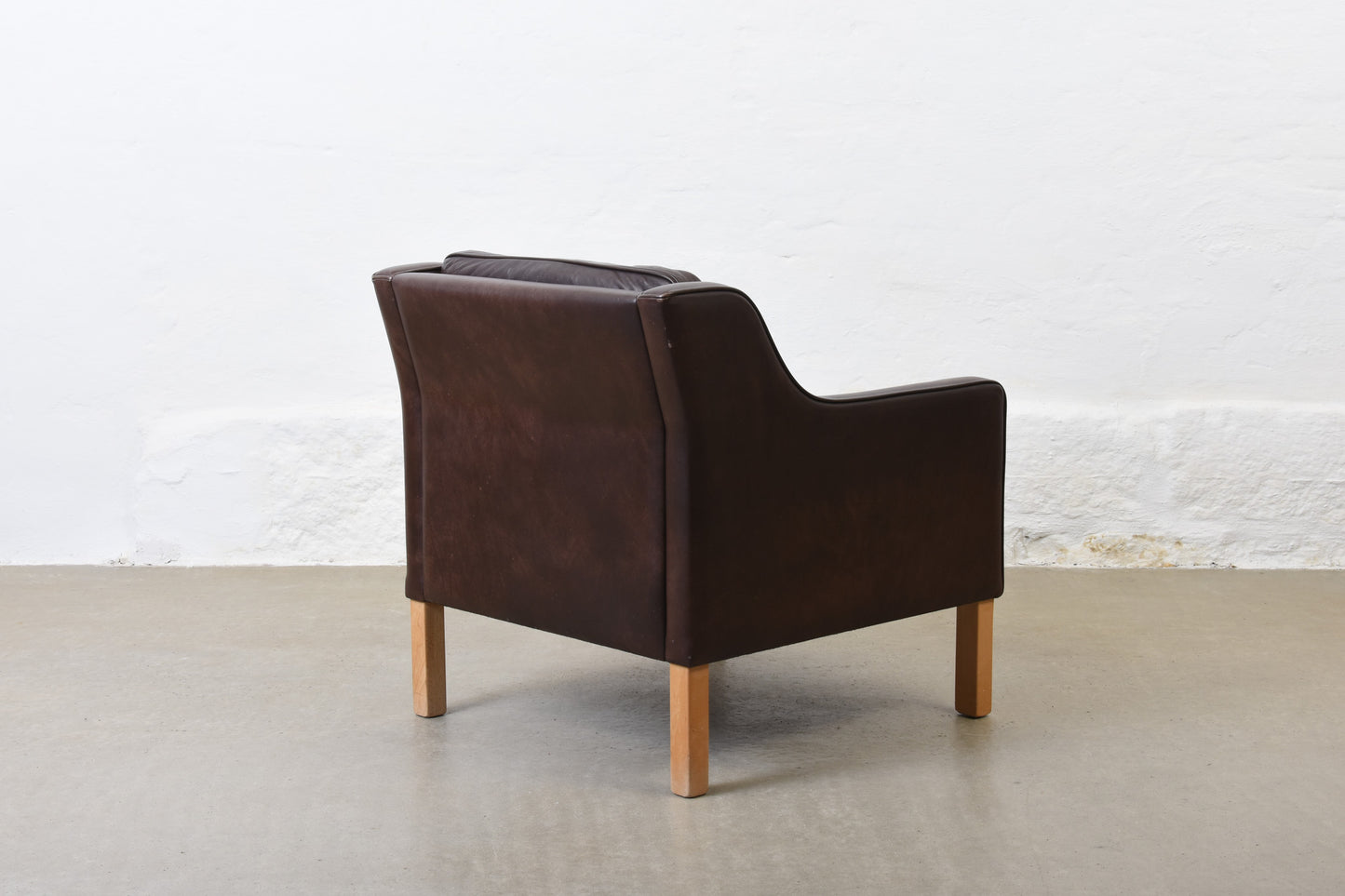 Vintage leather lounger by Mogens Hansen