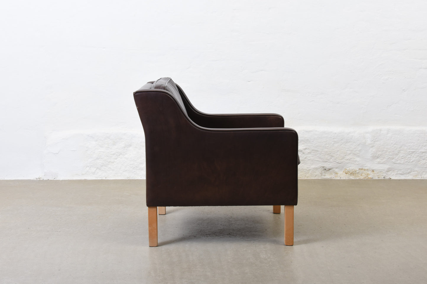 Vintage leather lounger by Mogens Hansen