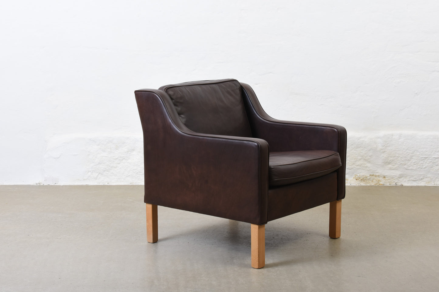 Vintage leather lounger by Mogens Hansen