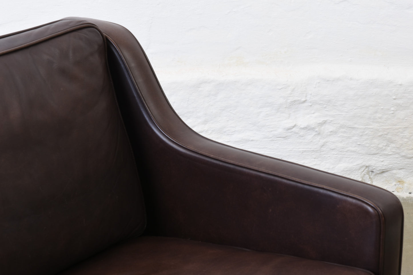 Vintage leather lounger by Mogens Hansen