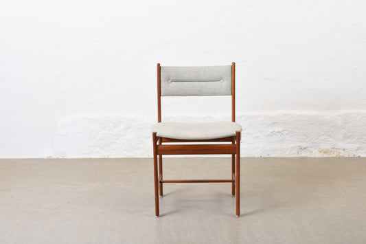 Two available: 1960s Danish teak + wool chairs