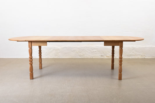 1960s drop leaf dining table in oak by Henning Kjærnulf