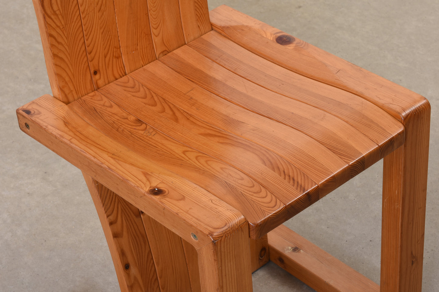 Set of four 1970s Finnish pine chairs