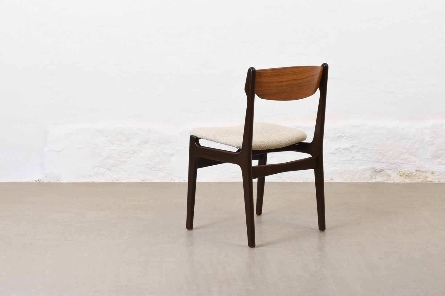 Newly reupholstered: Set of four 1960s rosewood chairs