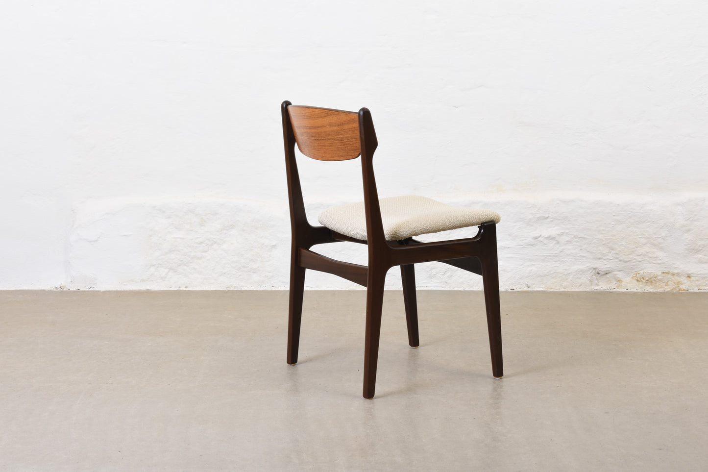 Newly reupholstered: Set of four 1960s rosewood chairs