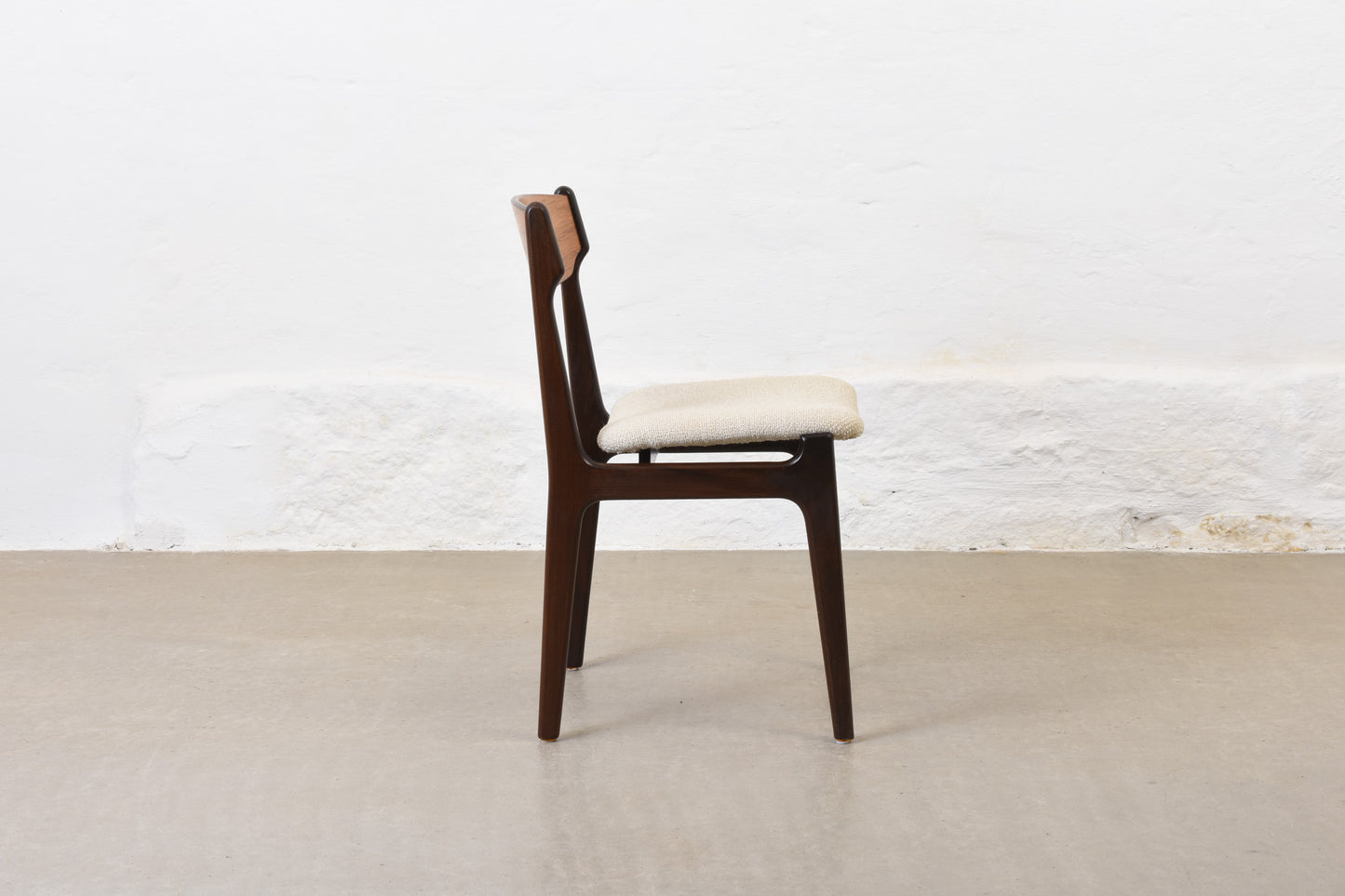 Newly reupholstered: Set of four 1960s rosewood chairs