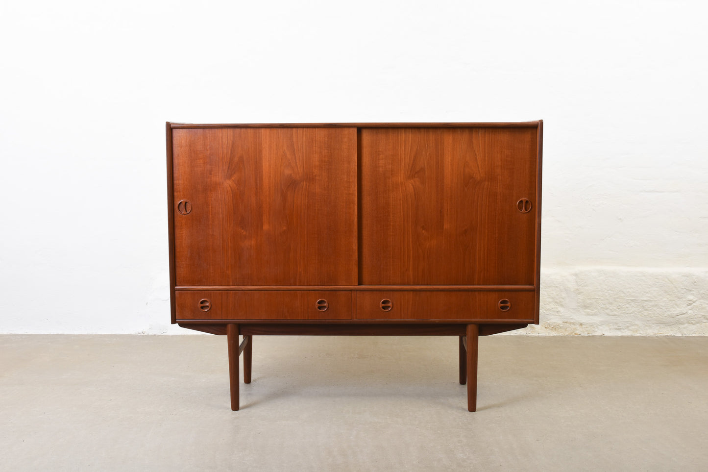 1960s teak highboard by Vodskov Møbelfabrik