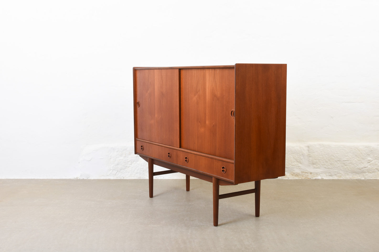 1960s teak highboard by Vodskov Møbelfabrik