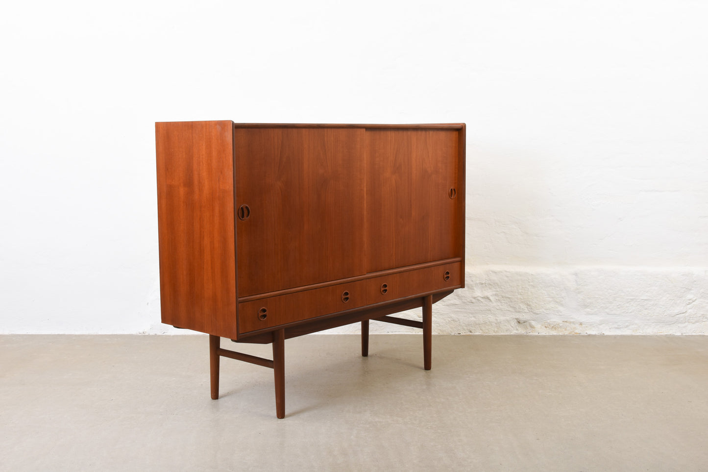 1960s teak highboard by Vodskov Møbelfabrik