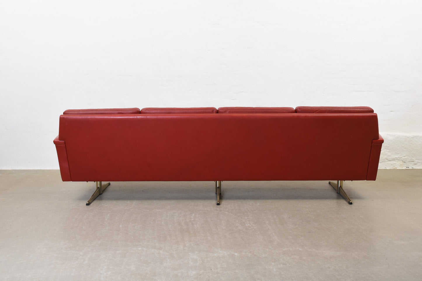 1960s four seat leather sofa by Georg Thams