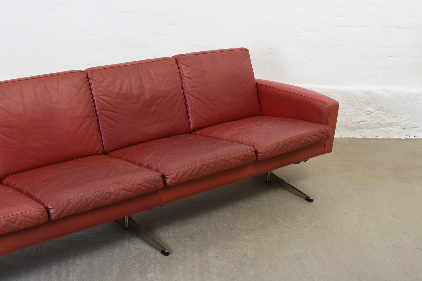 1960s four seat leather sofa by Georg Thams