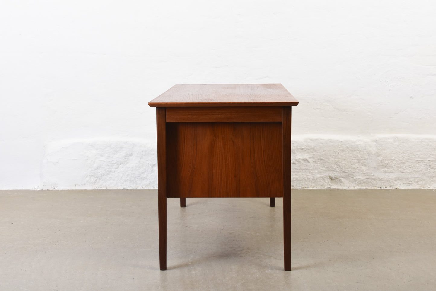 1960s twin pedestal desk in teak