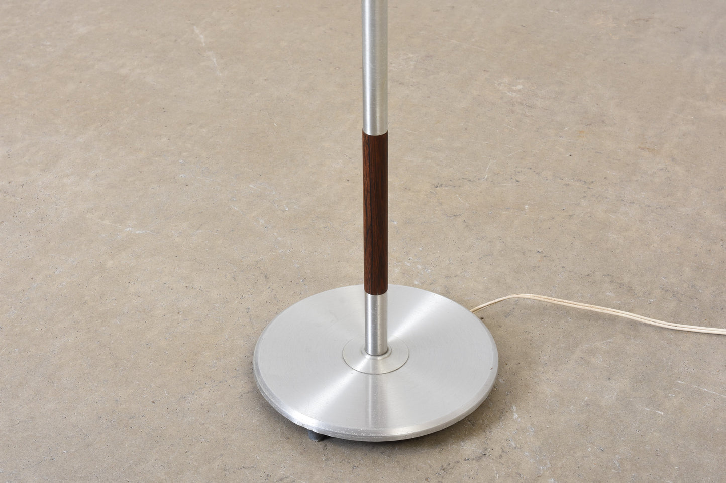 1960s rosewood and metal floor lamp