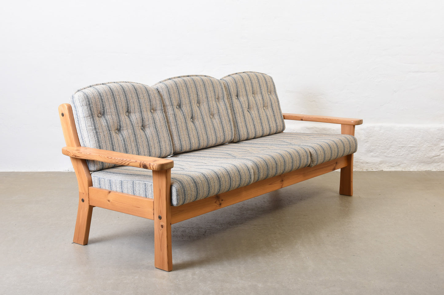 1980s pine three seater by Friis Møbler