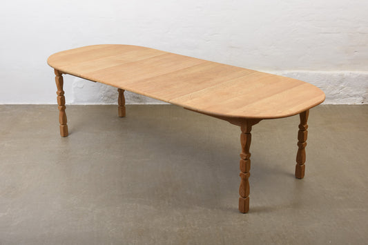 1970s extending dining table by Henning Kjærnulf - Oval