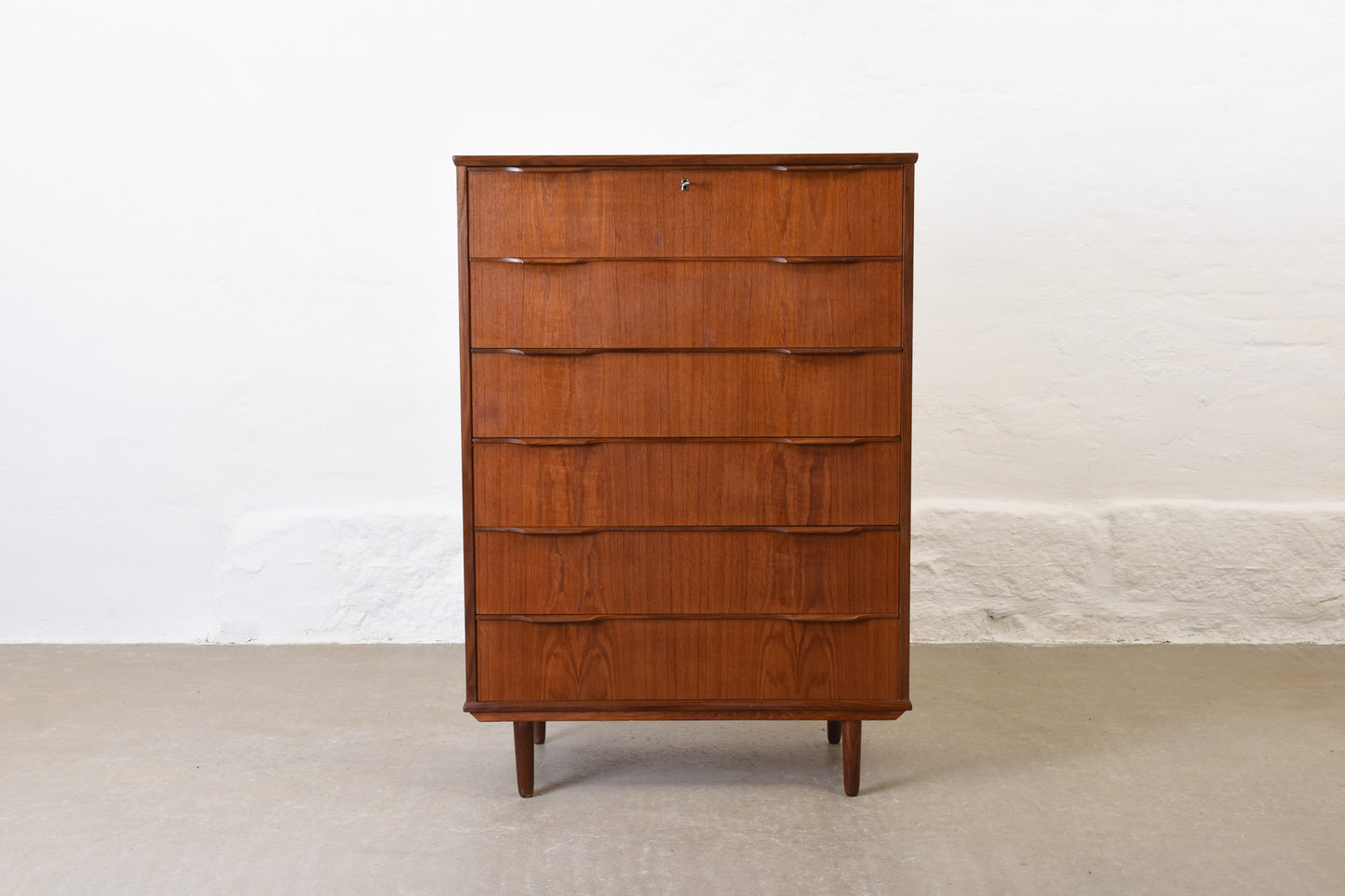 1960s large chest of six drawers