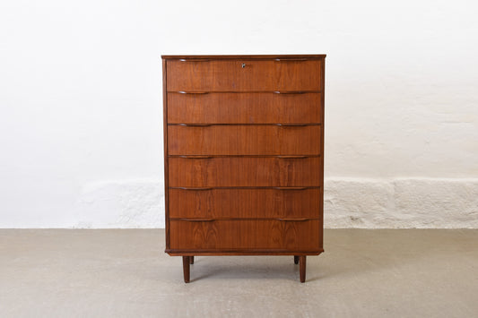 1960s large chest of six drawers