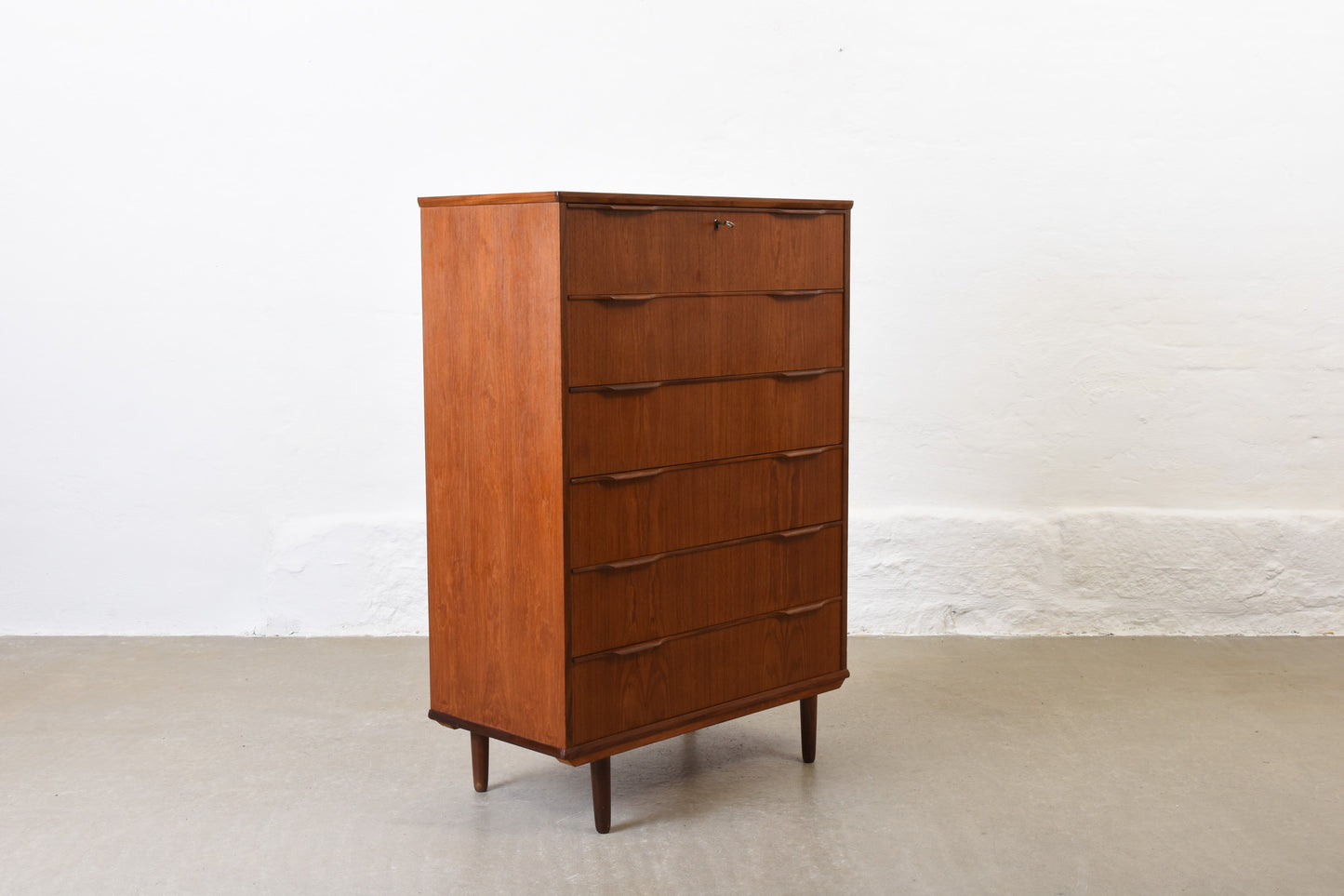 1960s large chest of six drawers