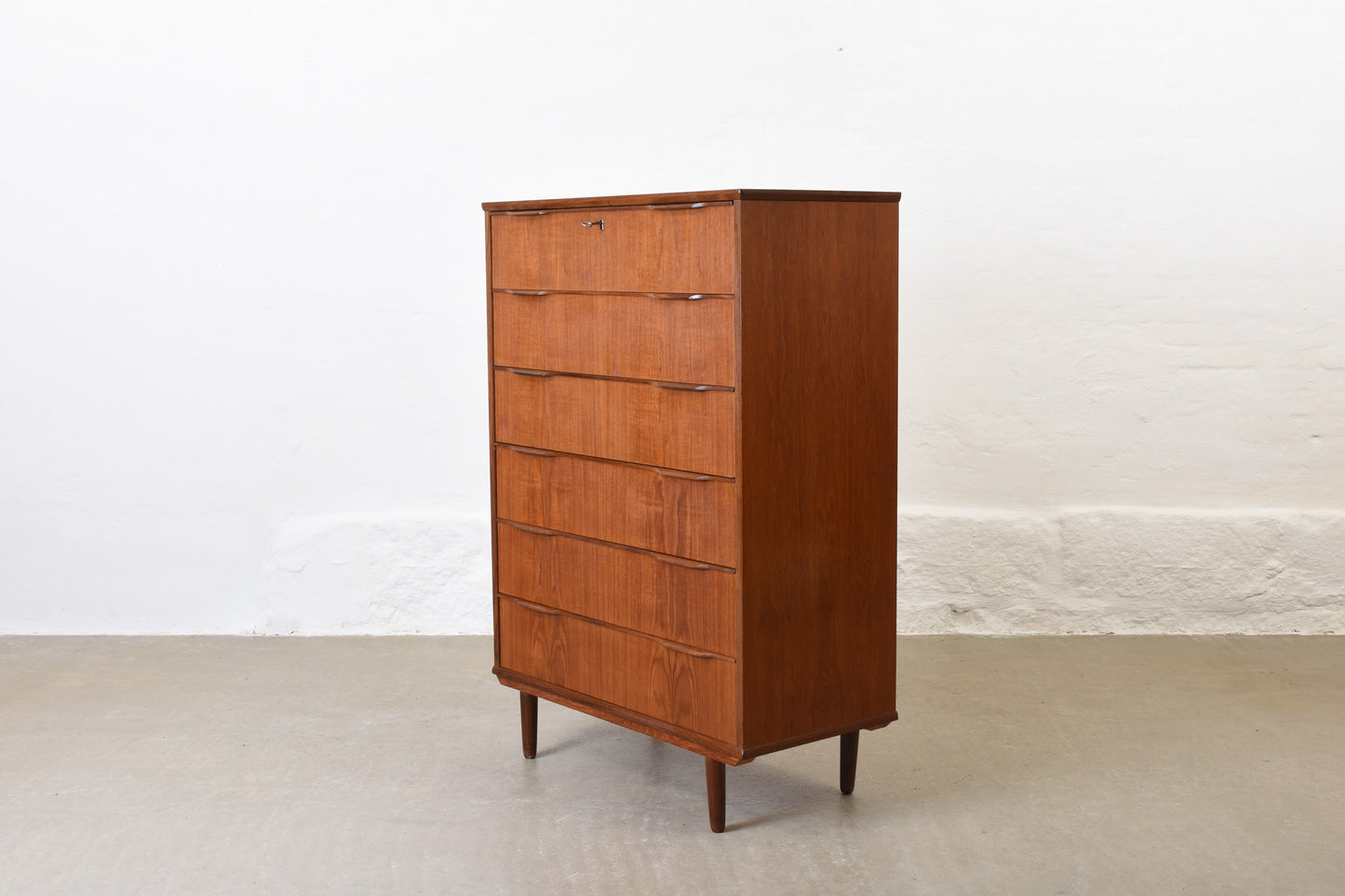 1960s large chest of six drawers