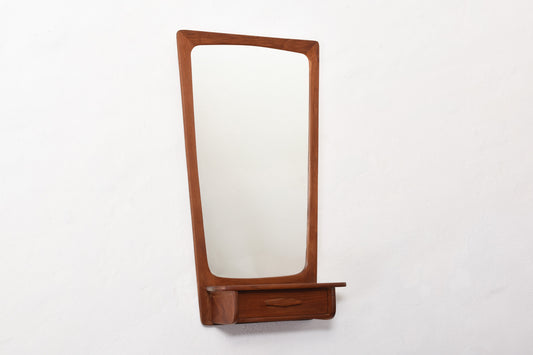 1960s teak mirror with drawer