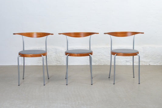 Three available: 1980s stacking armchairs by Rud Thygesen + Johnny Sørensen