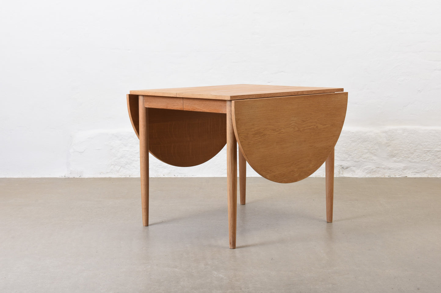 1960s drop-leaf dining table in oak