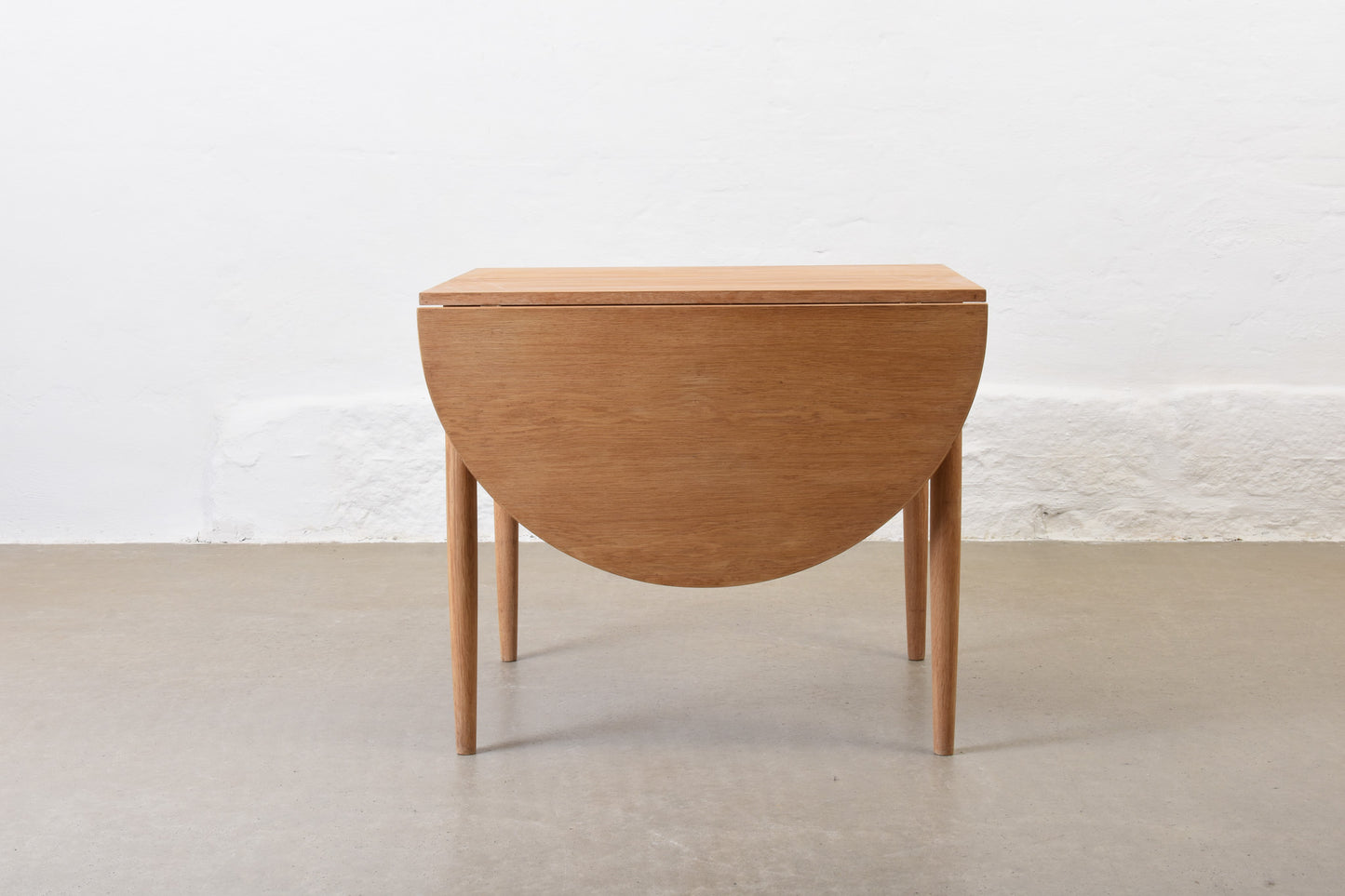 1960s drop-leaf dining table in oak