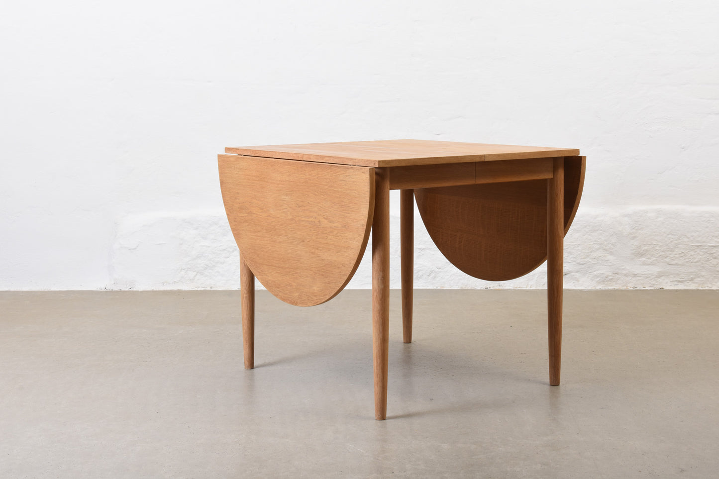 1960s drop-leaf dining table in oak