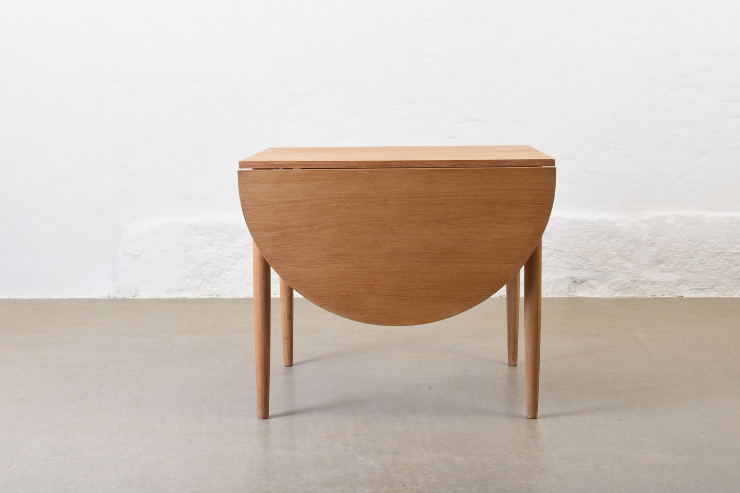 1960s drop-leaf dining table in oak