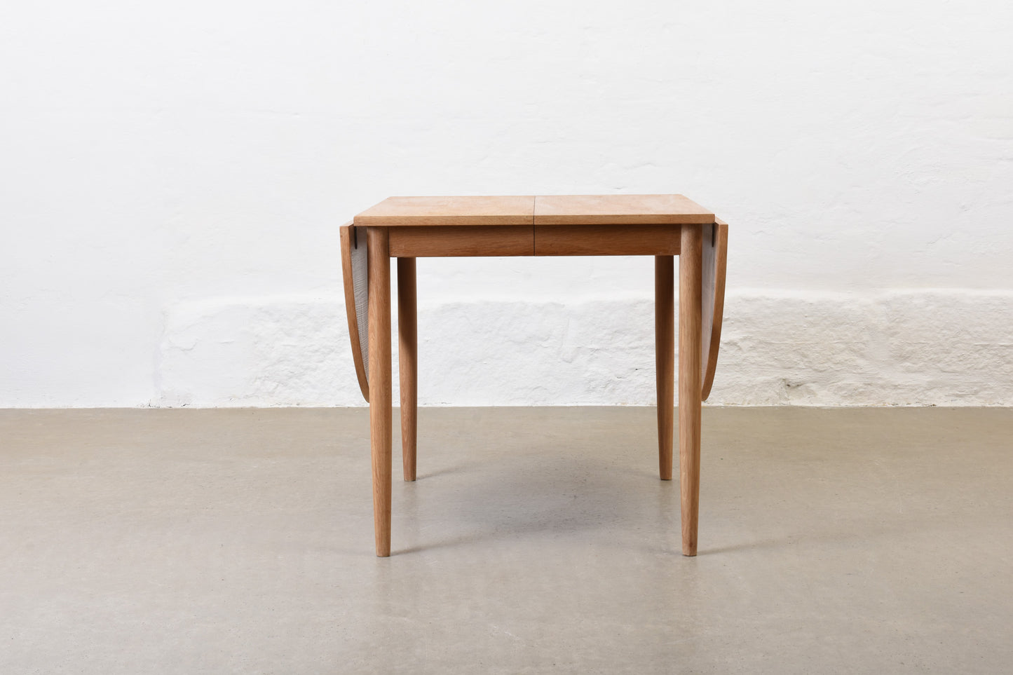 1960s drop-leaf dining table in oak