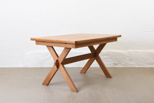 1970s extending dining table in oak