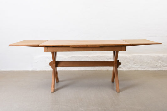 1970s extending dining table in oak