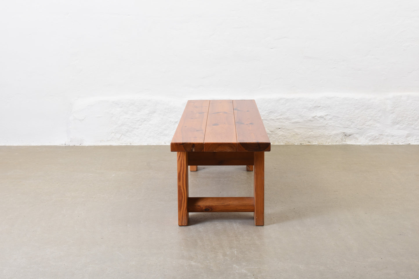 1970s Swedish pine hallway bench / TV table