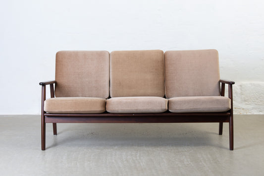 Choose your own fabric: 1960s Danish beech three seater