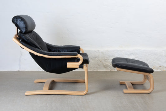 1980s lounger + ottoman by Skippers Møbler
