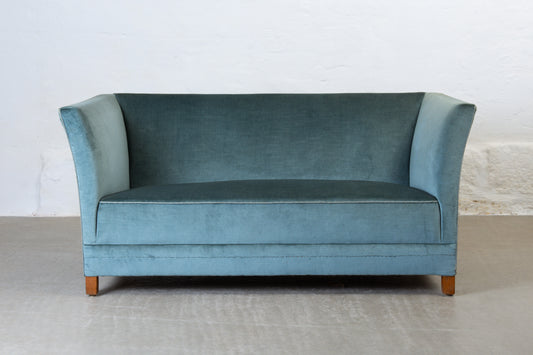 1940s two seater in mohair velvet