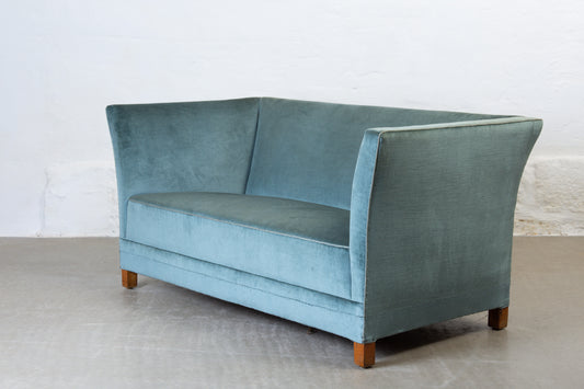 1940s two seater in mohair velvet
