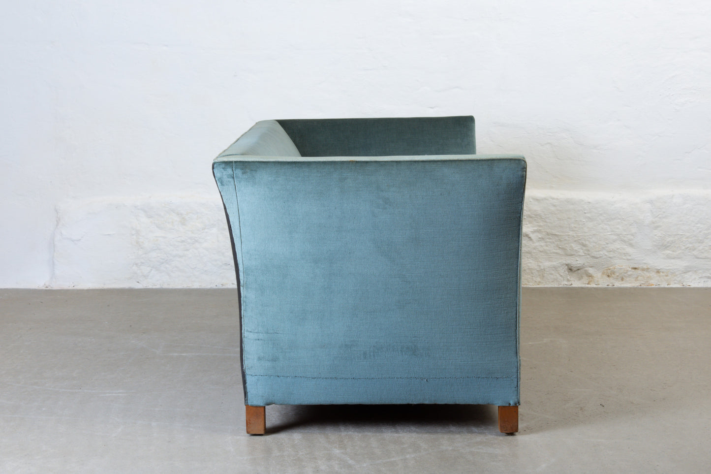 1940s two seater in mohair velvet
