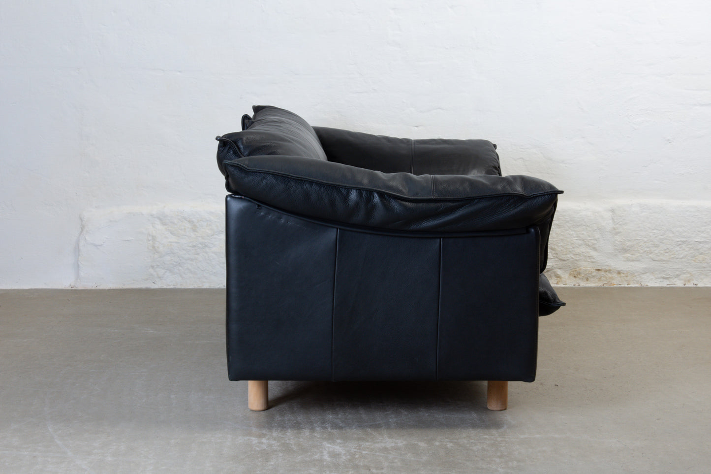 1990s leather two seat sofa by Skalma