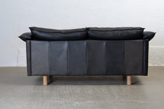 1990s leather two seat sofa by Skalma