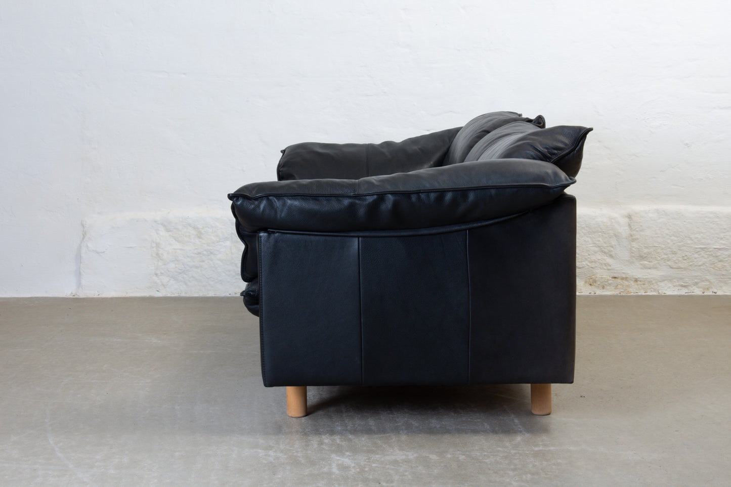 1990s leather two seat sofa by Skalma