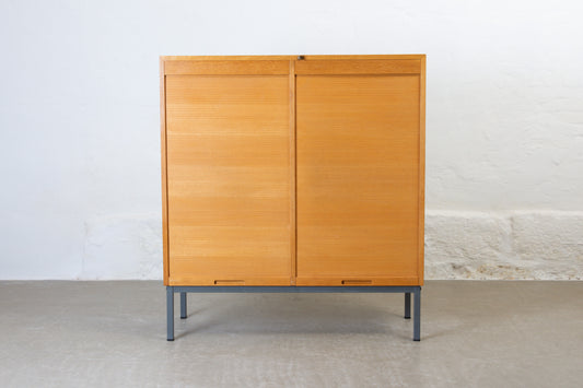 1970s archive cabinet with tambour doors