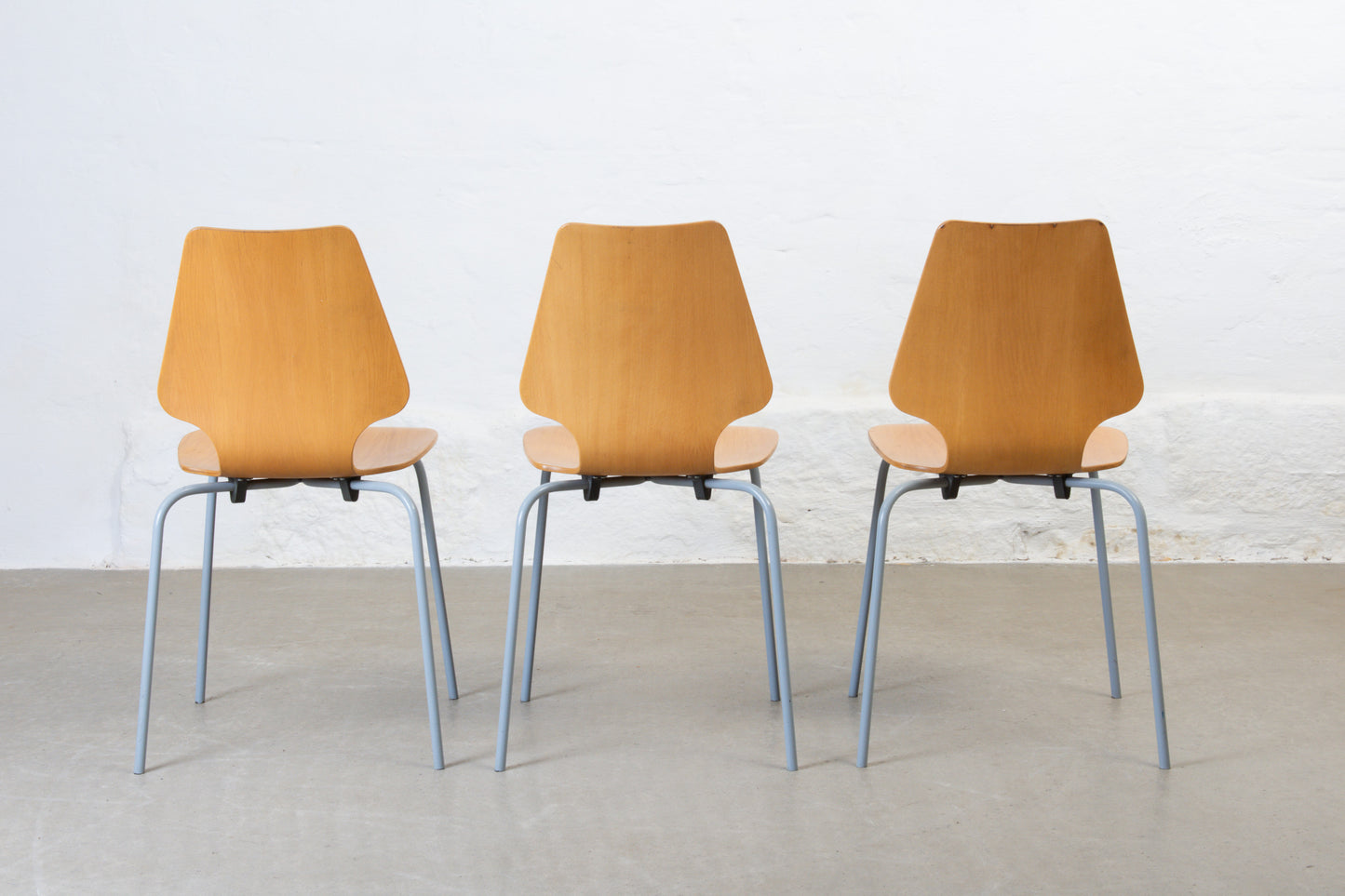 Set of six 1980s stacking chairs by Labofa
