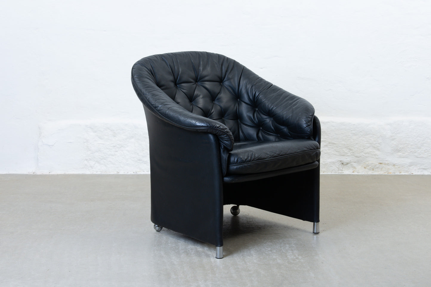 1970s leather occasional chair by Göte Möbler