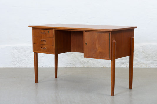 1960s twin pedestal desk in teak